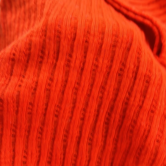 Poppy red crew neck ribbed sweater - Picture 4 of 4